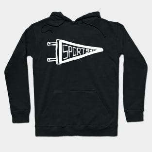 Sports Banner Doodle White Hoodie